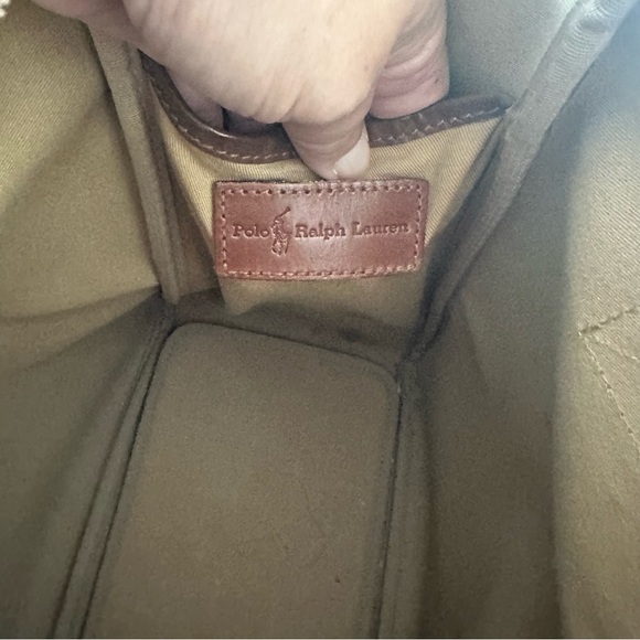 Polo Ralph Lauren Tartan Plaid Houndstooth Coated Canvas Large Tote - Picture 11 of 12